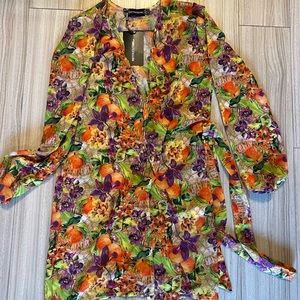 Pretty little thing kimono cover up swimwear floral s